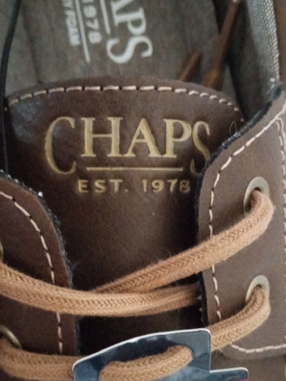 NWT Chaps Men’s Durable and Flexible Lace Shoes with Memory Foam Size 8 - Picture 5 of 14